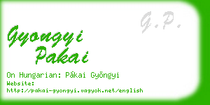 gyongyi pakai business card