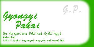 gyongyi pakai business card